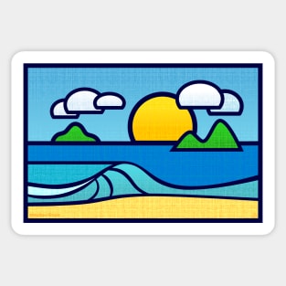 Beach Glass Wave Sticker